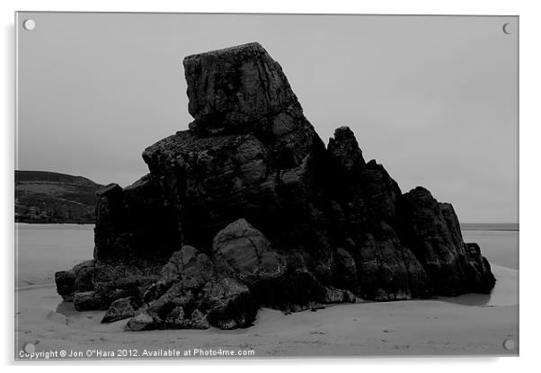 HEBRIDES  GARRY BEACH NORTH TOLSTA 32 Acrylic by Jon O'Hara