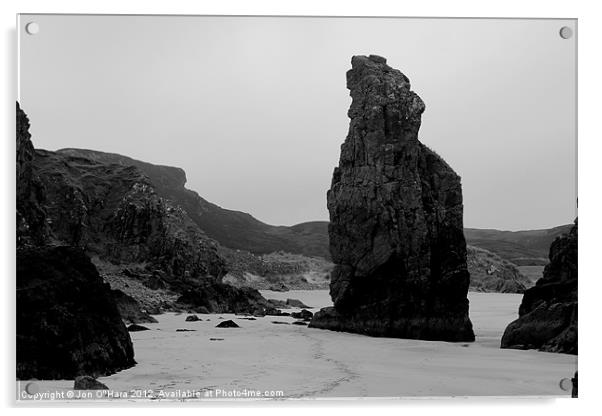 HEBRIDES  GARRY BEACH NORTH TOLSTA 42 Acrylic by Jon O'Hara