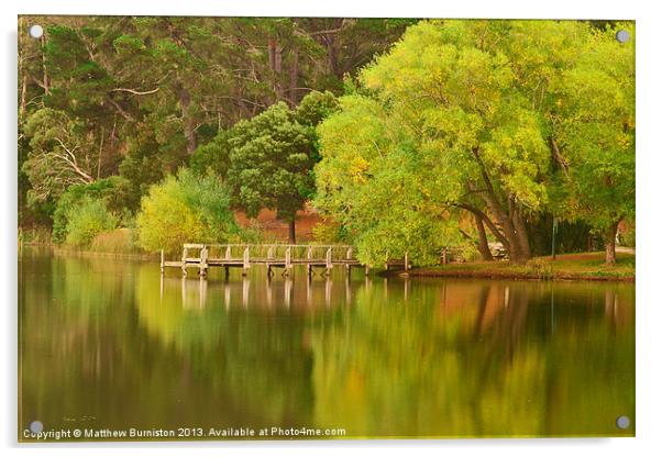 Autumn reflections Acrylic by Matthew Burniston