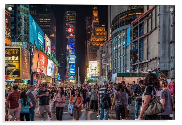 Times square "ball drop"  Acrylic by Alan Matkin