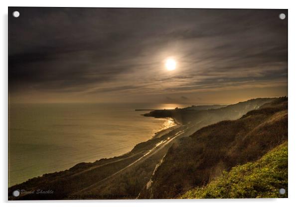 The View From Capel To Folkestone Acrylic by David Shackle