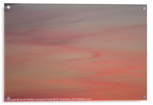 Pink Mist Acrylic by Derek Moffat Canvas & Prints