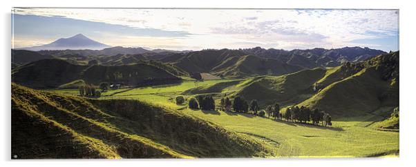The hills of Hobbiton Acrylic by Keith Thorne
