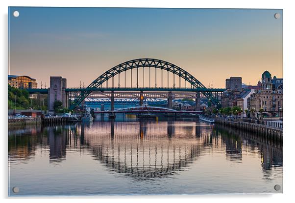 Tyne Bridges Acrylic by Gary Finnigan