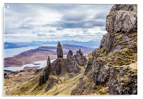 The Old Man of Storr Acrylic by Gary Finnigan