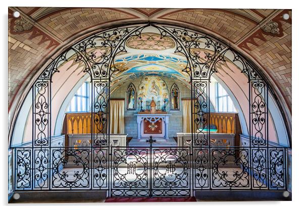 The Italian Chapel Acrylic by Gary Finnigan
