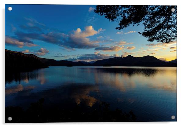 Derwent Water sunset Acrylic by Gary Finnigan
