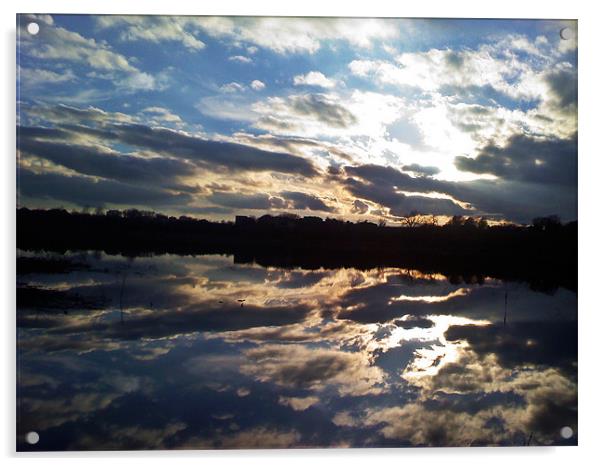 Beautiful sky at Cunningham Lake Acrylic by Sam  Glover