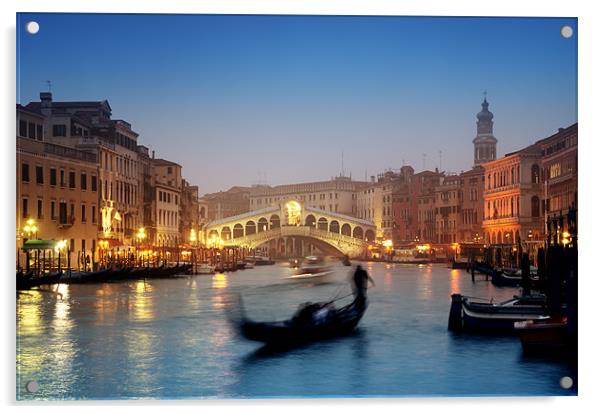 Rialto Bridge, Venice - Italy Acrylic by Roland Nagy