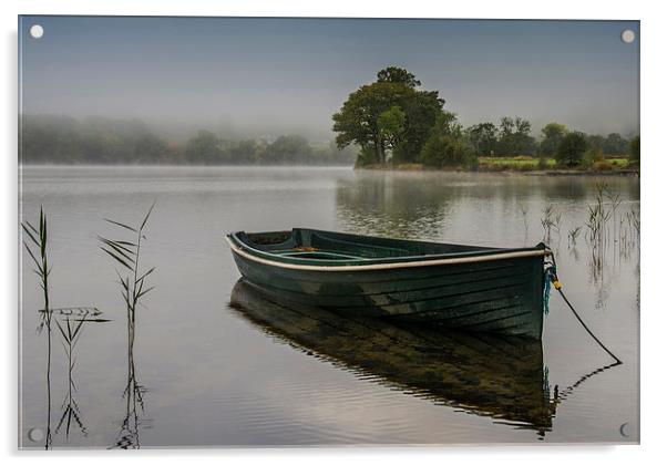  Morning Mist on Loch Ard Acrylic by Mike Dow