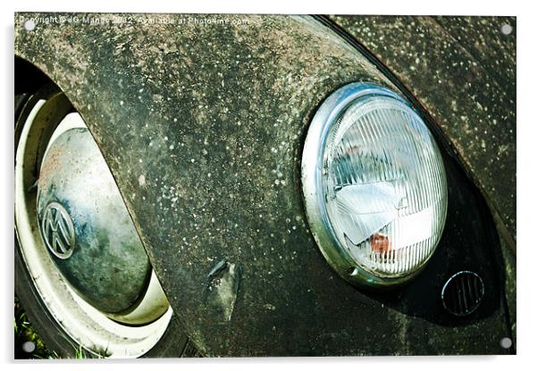 Old VW Beetle Acrylic by JG Mango