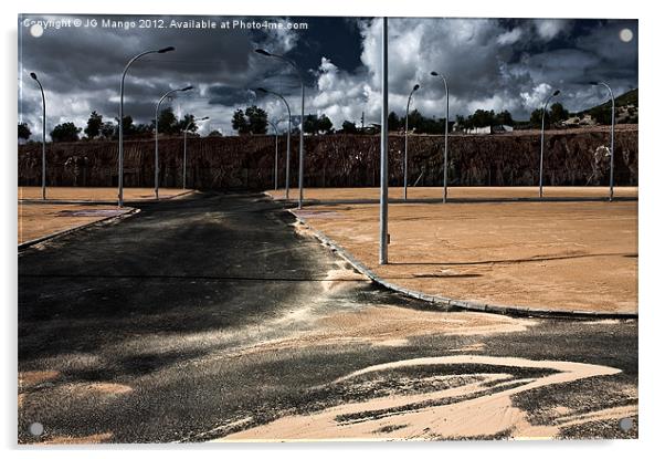 Empty Car Park in Algodonales Acrylic by JG Mango
