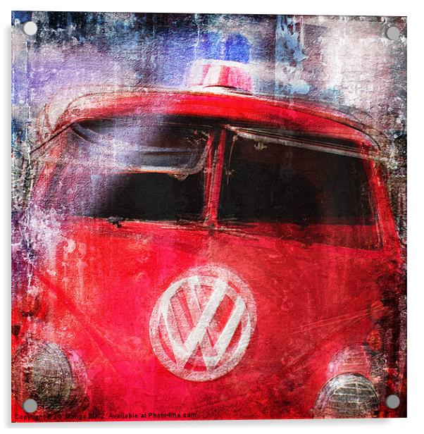 VW Fire Engine Acrylic by JG Mango