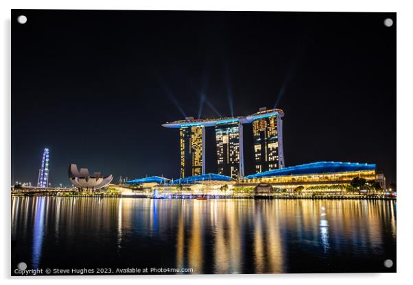 Marina Bay Sands Acrylic by Steve Hughes