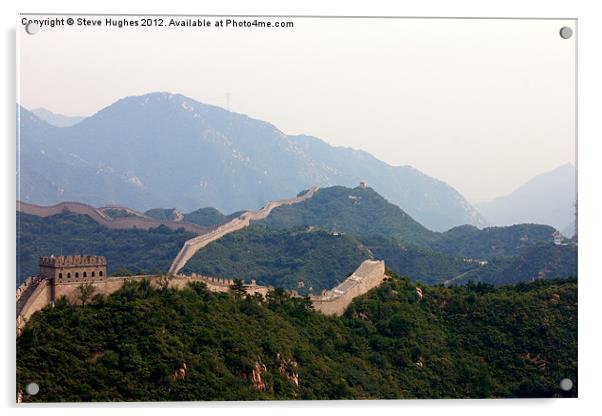 The Chinese Great Wall Acrylic by Steve Hughes