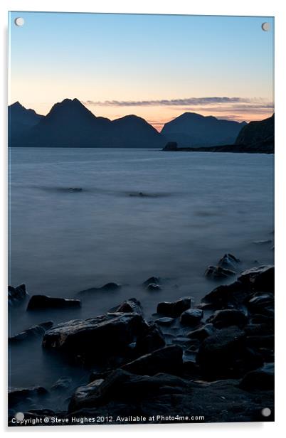 Black Cuillin Hills from Elgol Acrylic by Steve Hughes