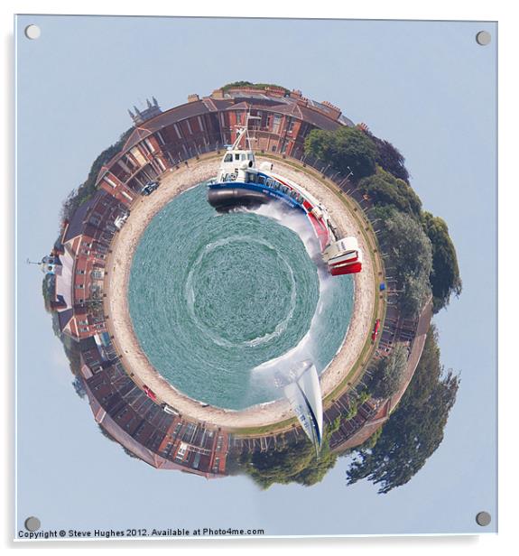 Southsea Hovercraft Small World Acrylic by Steve Hughes