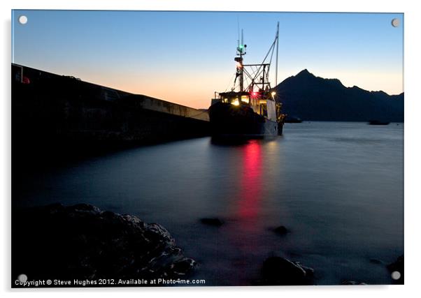 Isle of Skye fishing boat Acrylic by Steve Hughes