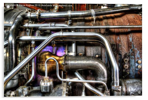 HDR Jet Engine Acrylic by Steve Hughes