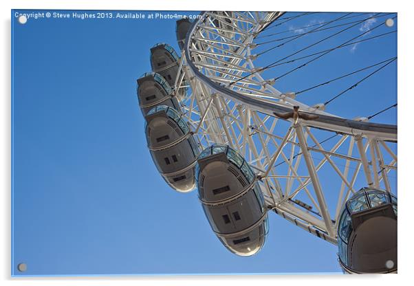 Looking up at the London Eye Acrylic by Steve Hughes