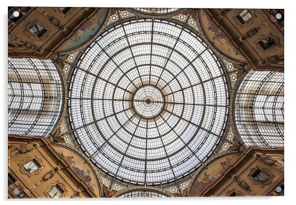Roof of The Galleria Vittorio Emanuele II Acrylic by Steve Hughes