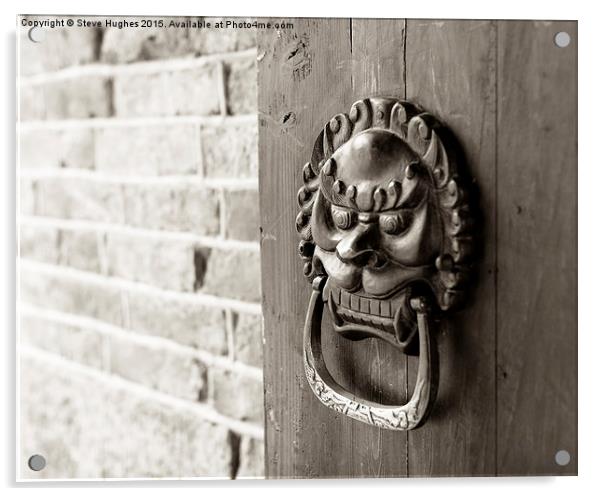  Chinese Dragon door knocker Acrylic by Steve Hughes