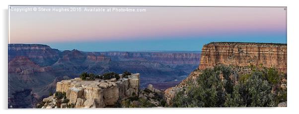  Grand Canyon at sunset Acrylic by Steve Hughes