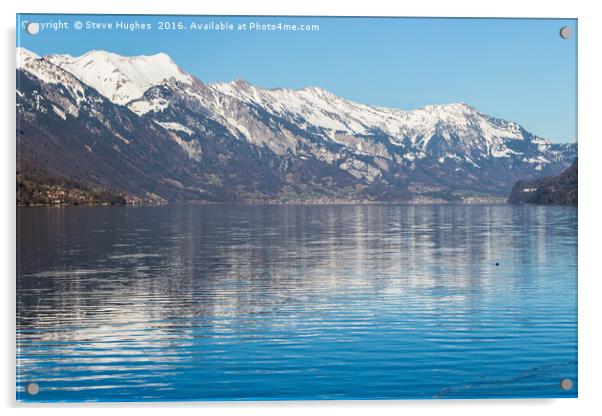 Lake Thunersee,  Interlaken Switzerland Acrylic by Steve Hughes