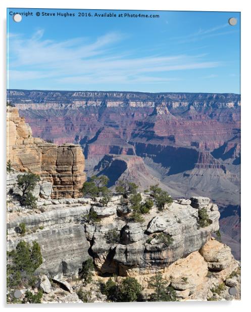 Views across the Grand Canyon Acrylic by Steve Hughes