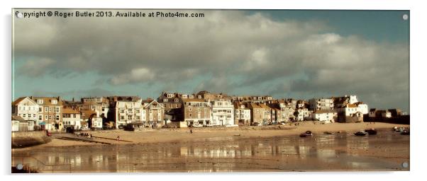 St Ives Panorama Acrylic by Roger Butler