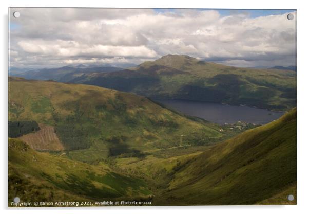 A towering view of Loch Lomond Acrylic by Simon Armstrong