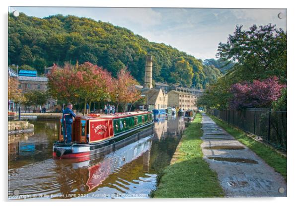 Rochdale Canal at Hebden Bridge Acrylic by Philip Baines
