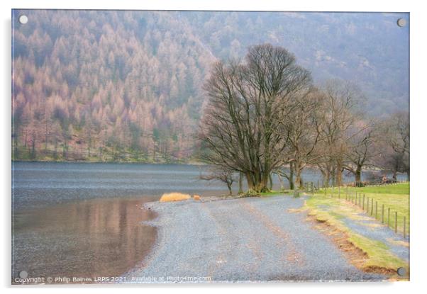 Lakeside at Buttermere Acrylic by Philip Baines