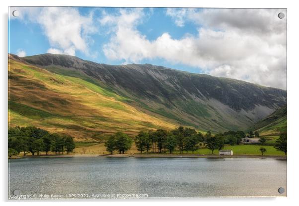 Gatesgarth on Buttermere Acrylic by Philip Baines