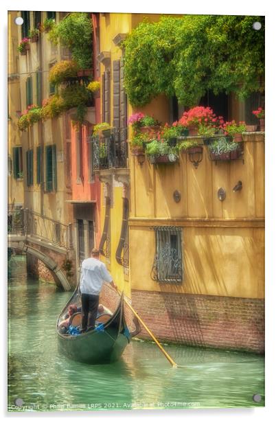 Romantic Venezia Acrylic by Philip Baines