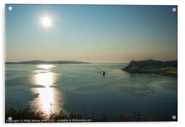 Uig Sunset, Skye Acrylic by Philip Baines