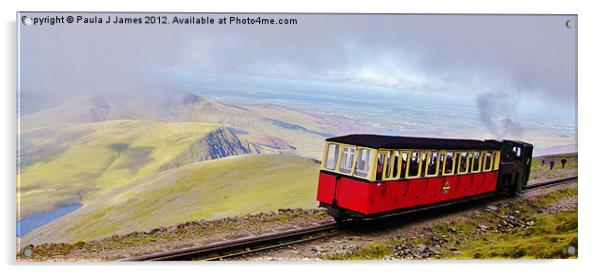 Snowdon Mountain Railway Acrylic by Paula J James