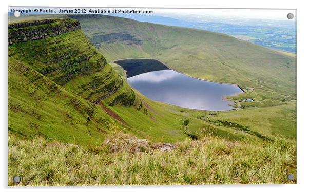 Llyn Y Fan Fach Reservoir Acrylic by Paula J James