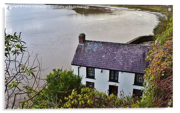 Dylan Thomas''s Boathouse Acrylic by Paula J James