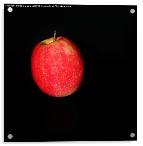Falling Apple Acrylic by Paula J James