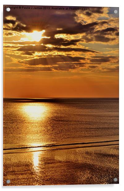 Sunset Shimmer Acrylic by Paula J James