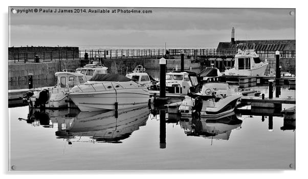 Porthcawl Marina Acrylic by Paula J James