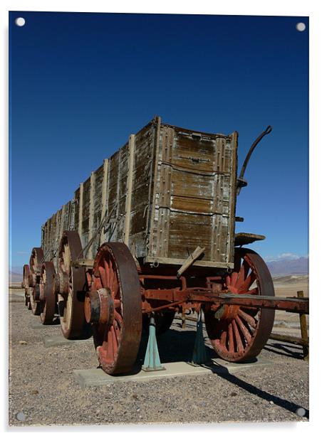 Borax Mine Truck  Death Valley Acrylic by Bob Clewley