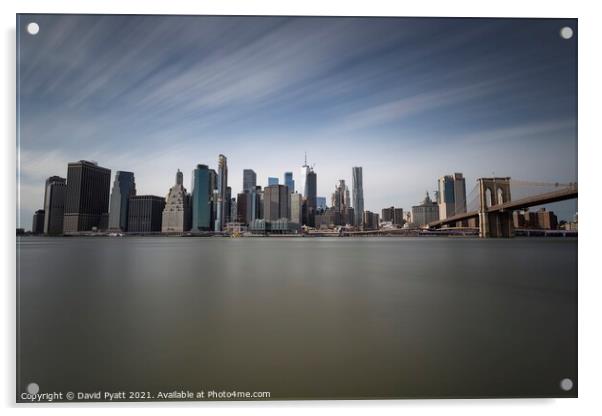 Skyline Manhattan New York  Acrylic by David Pyatt