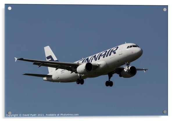 Finnair Airbus A320-214  Acrylic by David Pyatt