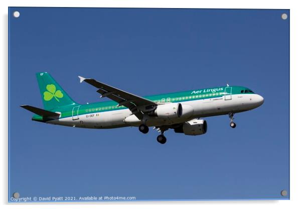 Aer Lingus Airbus A320-214               Acrylic by David Pyatt