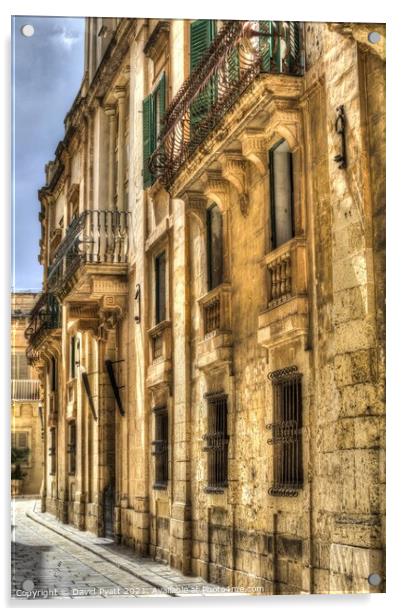  Streets Of Malta  Acrylic by David Pyatt