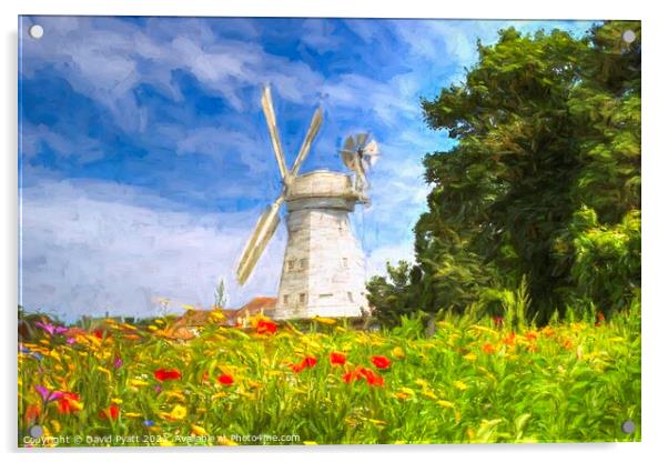 Windmill Meadow Art Acrylic by David Pyatt