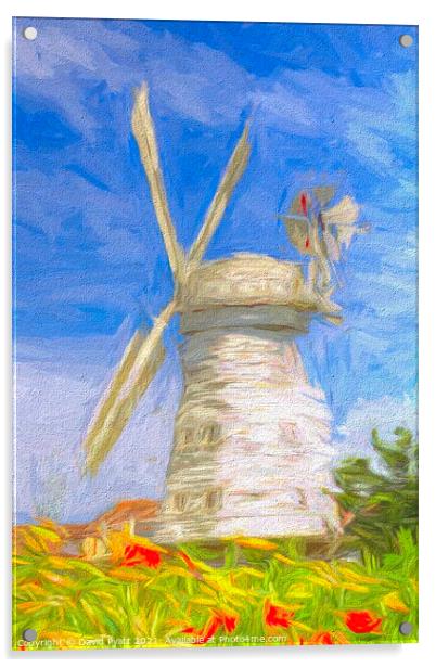 Windmill Of Dreams Art Acrylic by David Pyatt