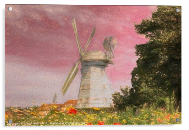Windmill Dream Acrylic by David Pyatt